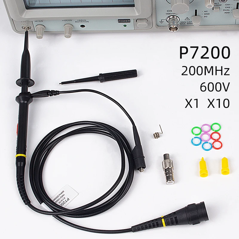 Oscilloscope Probe Kit 200Mhz - Hoge Kwaliteit P7200 Oscilloscoop Tafelpen 200MHz
