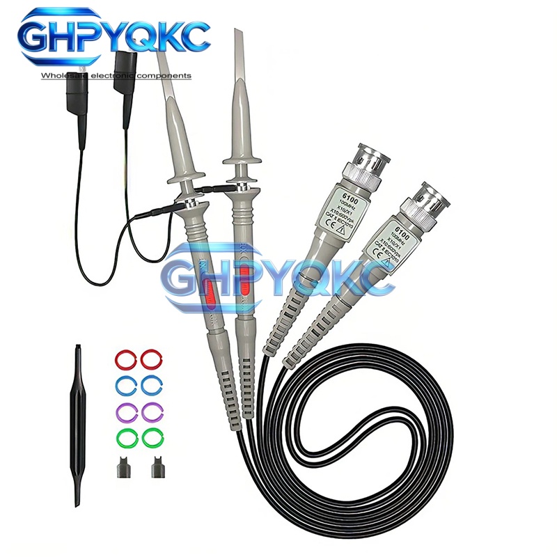 Oscilloscope Probe 100Mhz 10X - GHPYQKC 1 pcs/2 pcs P6100 BNC