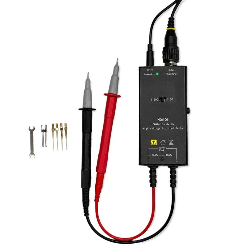 Differential Probe 100Mhz 1300V - Voor actieve sonde, hoogspanningsgeïsoleerde differentiële sonde,