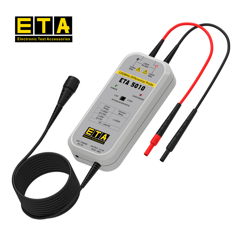 Differential Probe 100Mhz 1300V - ETA5010 100MHz 1300V isolatieprobe Spanningsdifferentiële oscilloscoopsondes