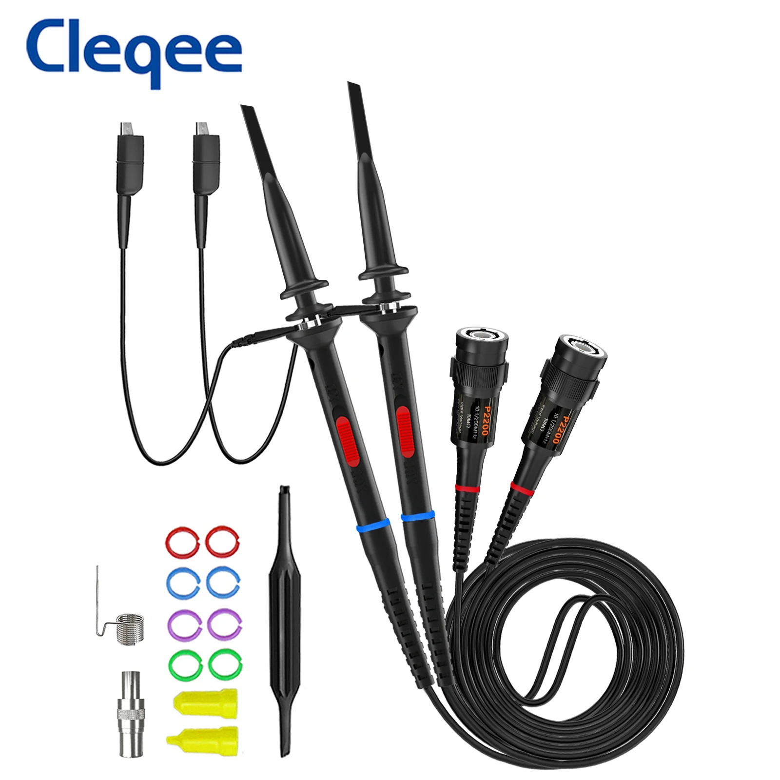 Oscilloscope Probe Kit 200Mhz - Cleqee P2200 2 stks 200 MHz