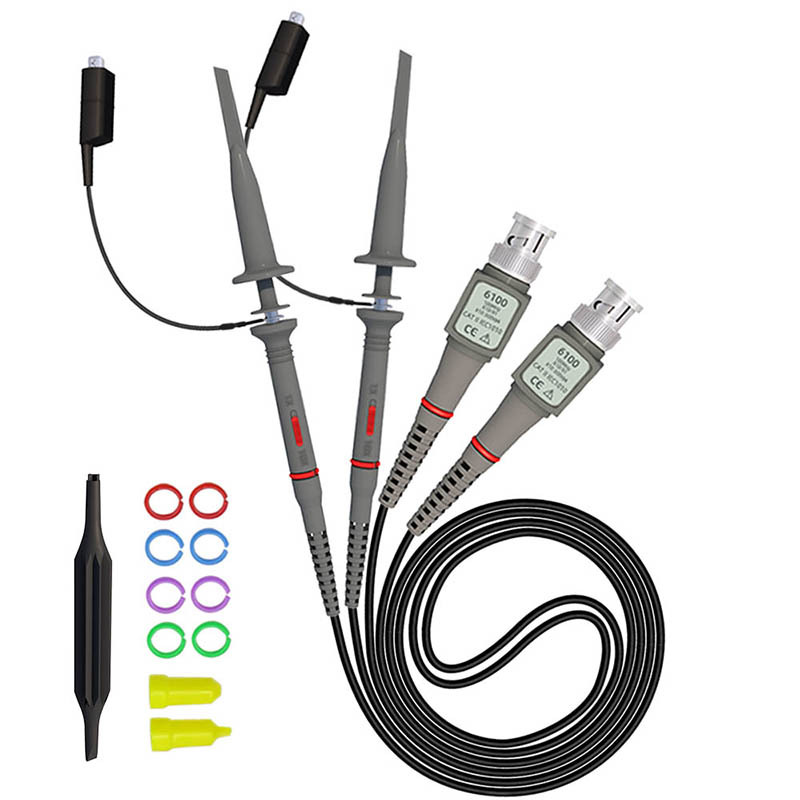 Oscilloscope Probe 100Mhz 10X - P6100 Oscilloscoopsonde 1/2 stuks 100MHz bandbreedte