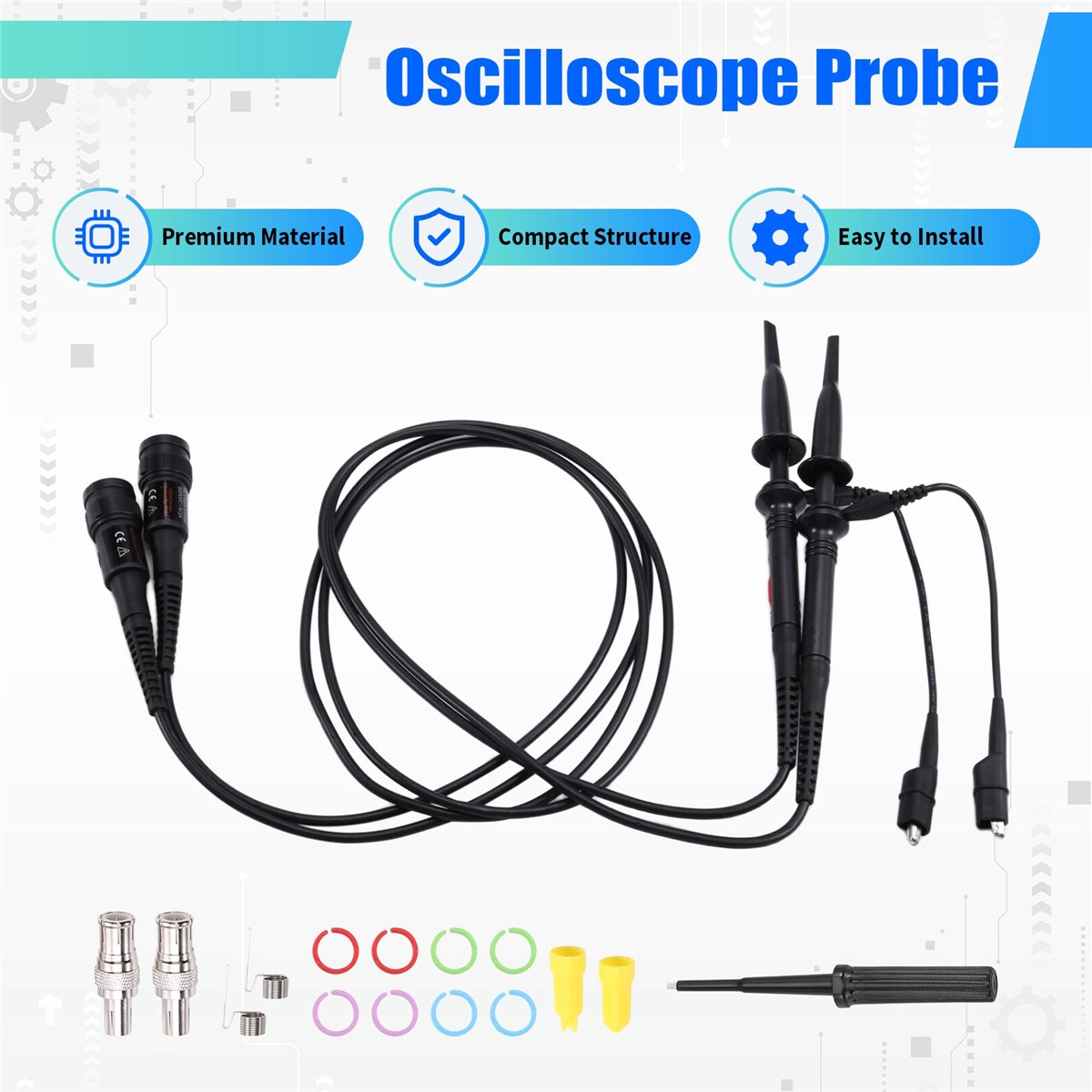 Oscilloscope Probe Kit 200Mhz - [AC18 Digital]/P2200 2 stuks 200MHz oscilloscoopsonde