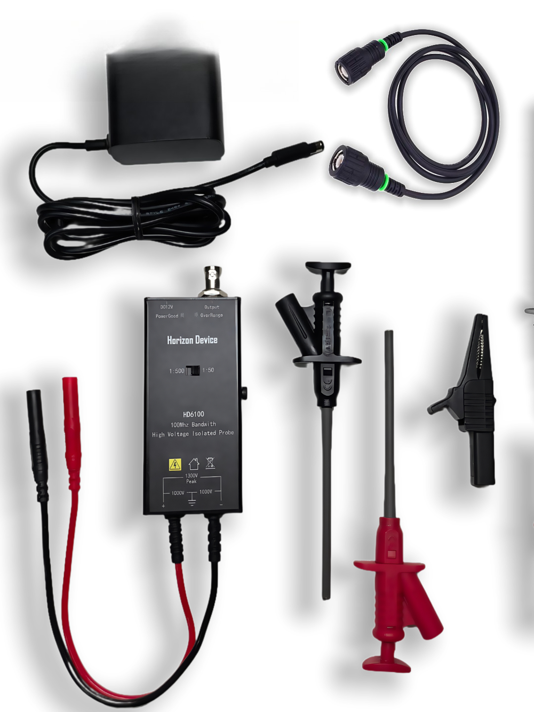 Differential Probe 100Mhz 1300V - Actieve sonde Hoogspanning geïsoleerde differentiële sonde