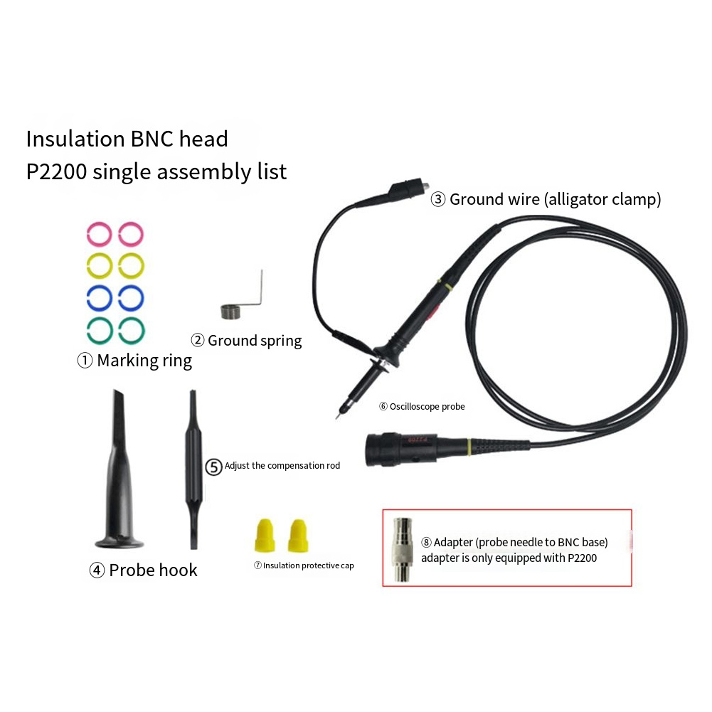 Instelbare demping 200MHz sond - Oscilloscope Probe Kit 200Mhz recensie en prijs