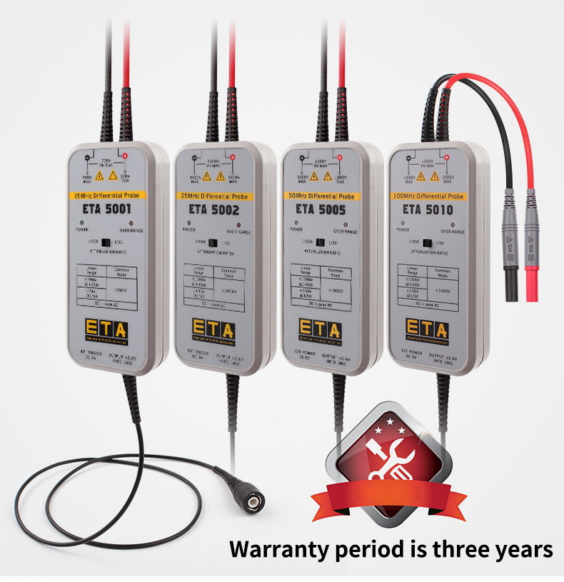 ETA5010 100MHz 1300V isolatiep - Differential Probe 100Mhz 1300V recensie en prijs
