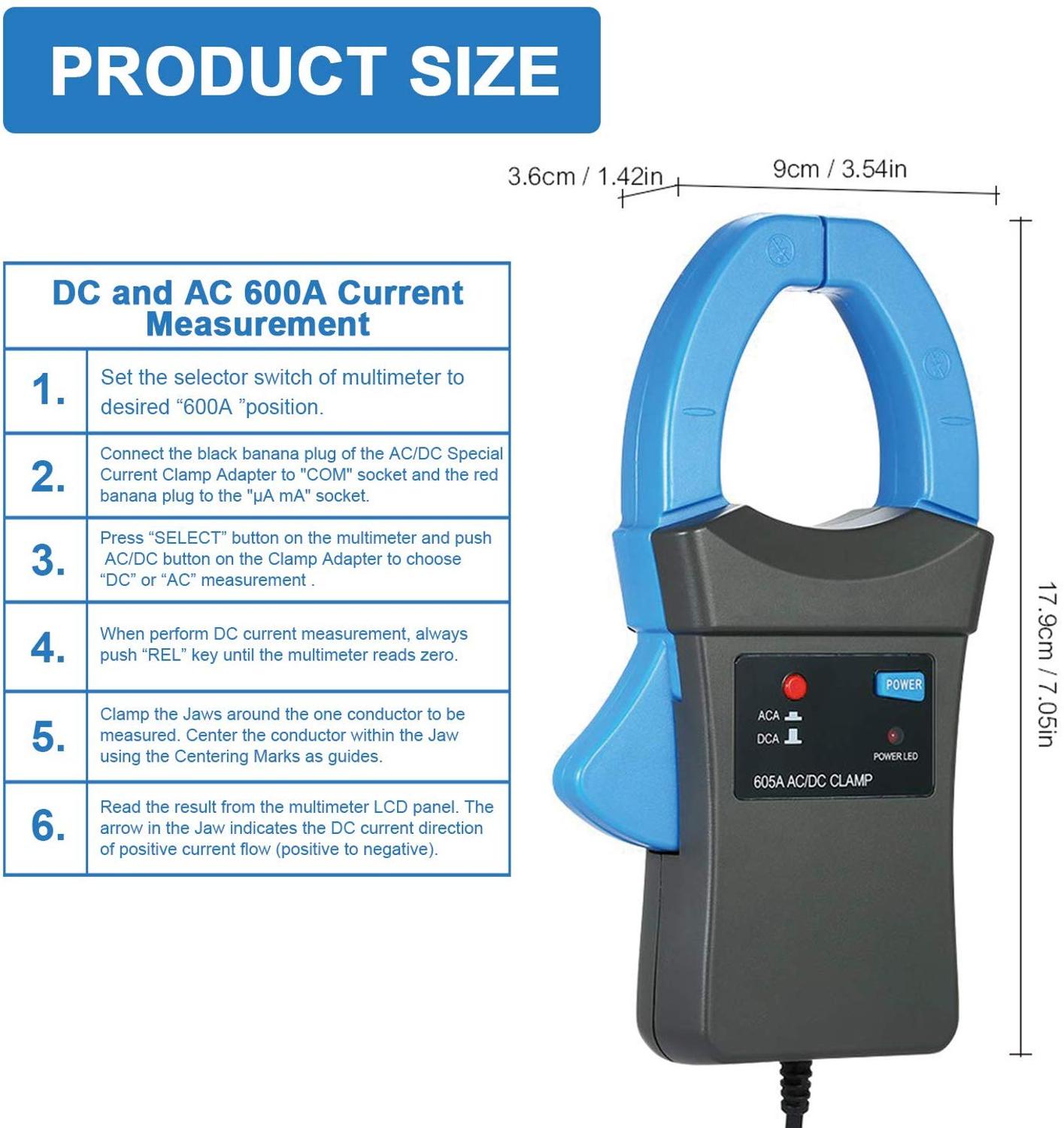 Btmeter Stroomtang BT-605A Ac/ - Current Clamp Probe 600A recensie en prijs