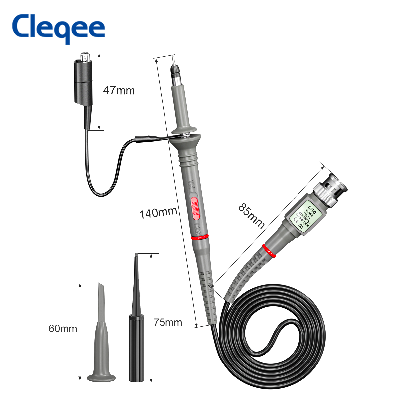 Cleqee CKT014 Universele oscil - Oscilloscope Probe 100Mhz 10X recensie en prijs