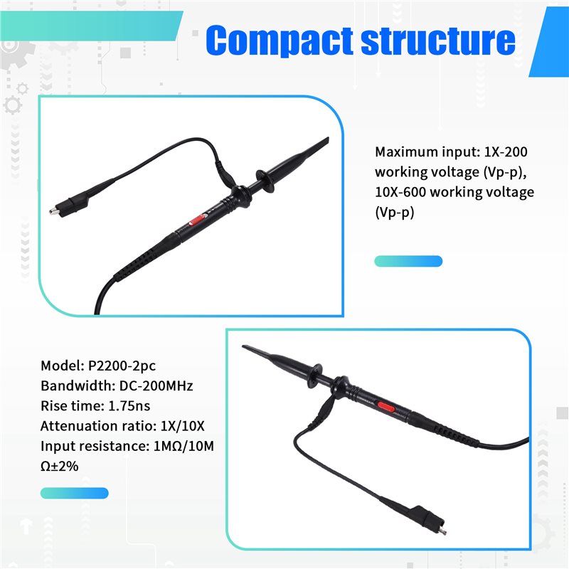 A53M-P2200 10:1 200Mhz Oscillo - Oscilloscope Probe Kit 200Mhz recensie en prijs