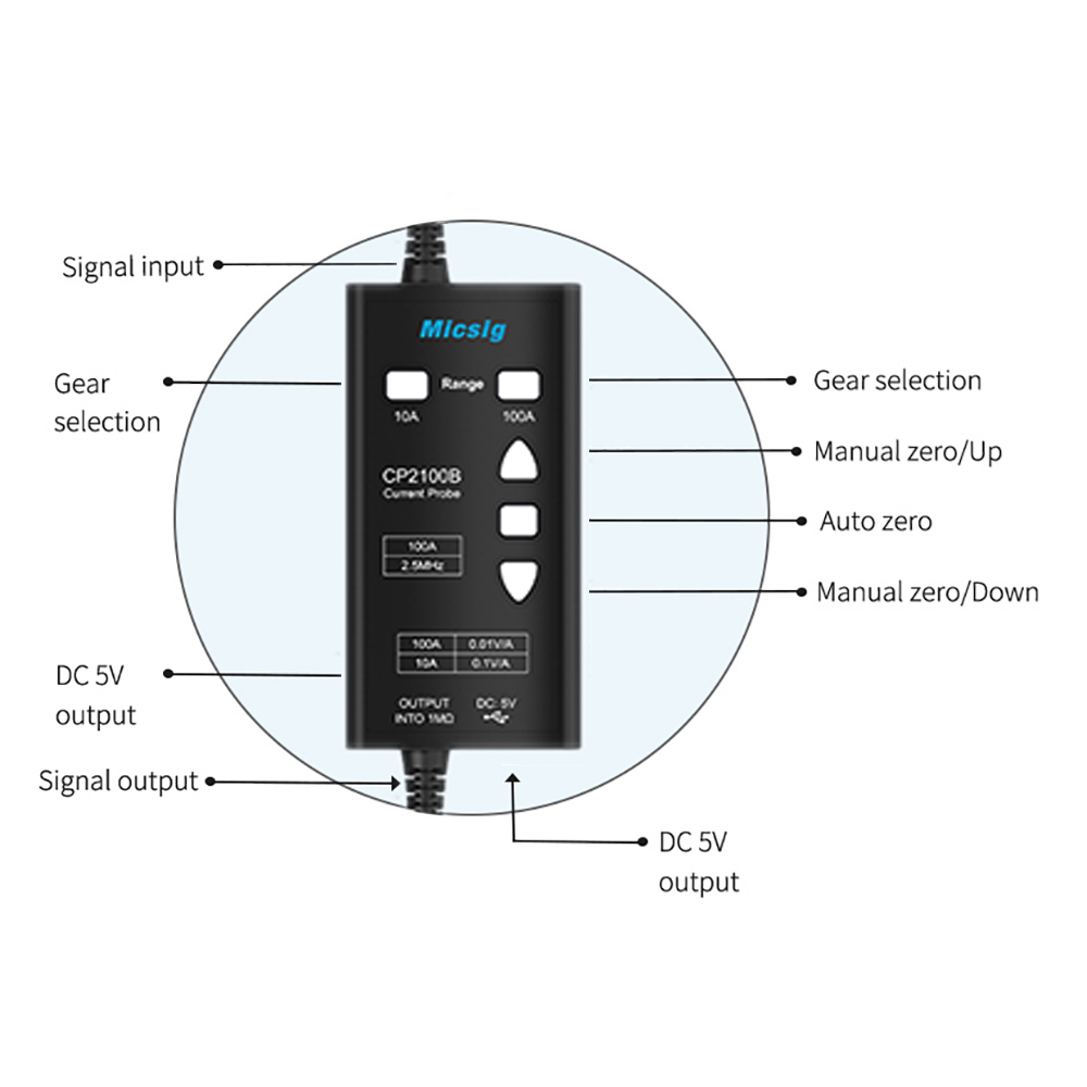 Micsig CP2100A CP2100B AC/DC-s - Current Probe Ac Dc 100A recensie en prijs