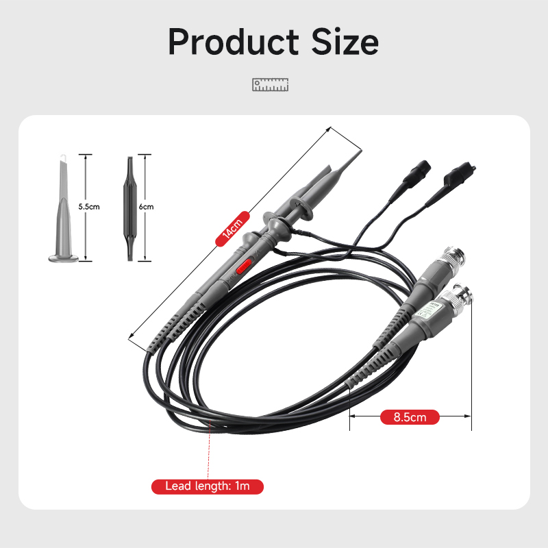 GEYA 2 stuks 100MHz BNC oscill - Oscilloscope Probe 100Mhz 10X recensie en prijs