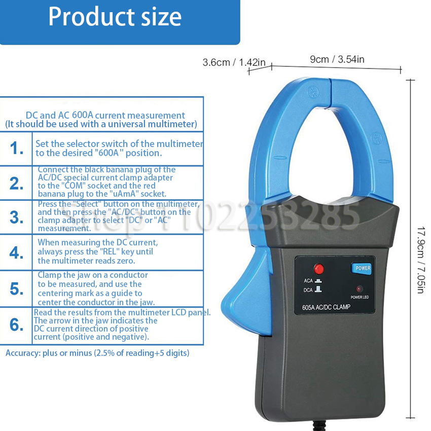 Stroomtang BT-605A AC/DC 600A  - Current Clamp Probe 600A recensie en prijs